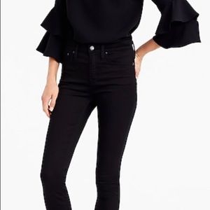 J. Crew 9" high-rise stretchy toothpick Jean pants